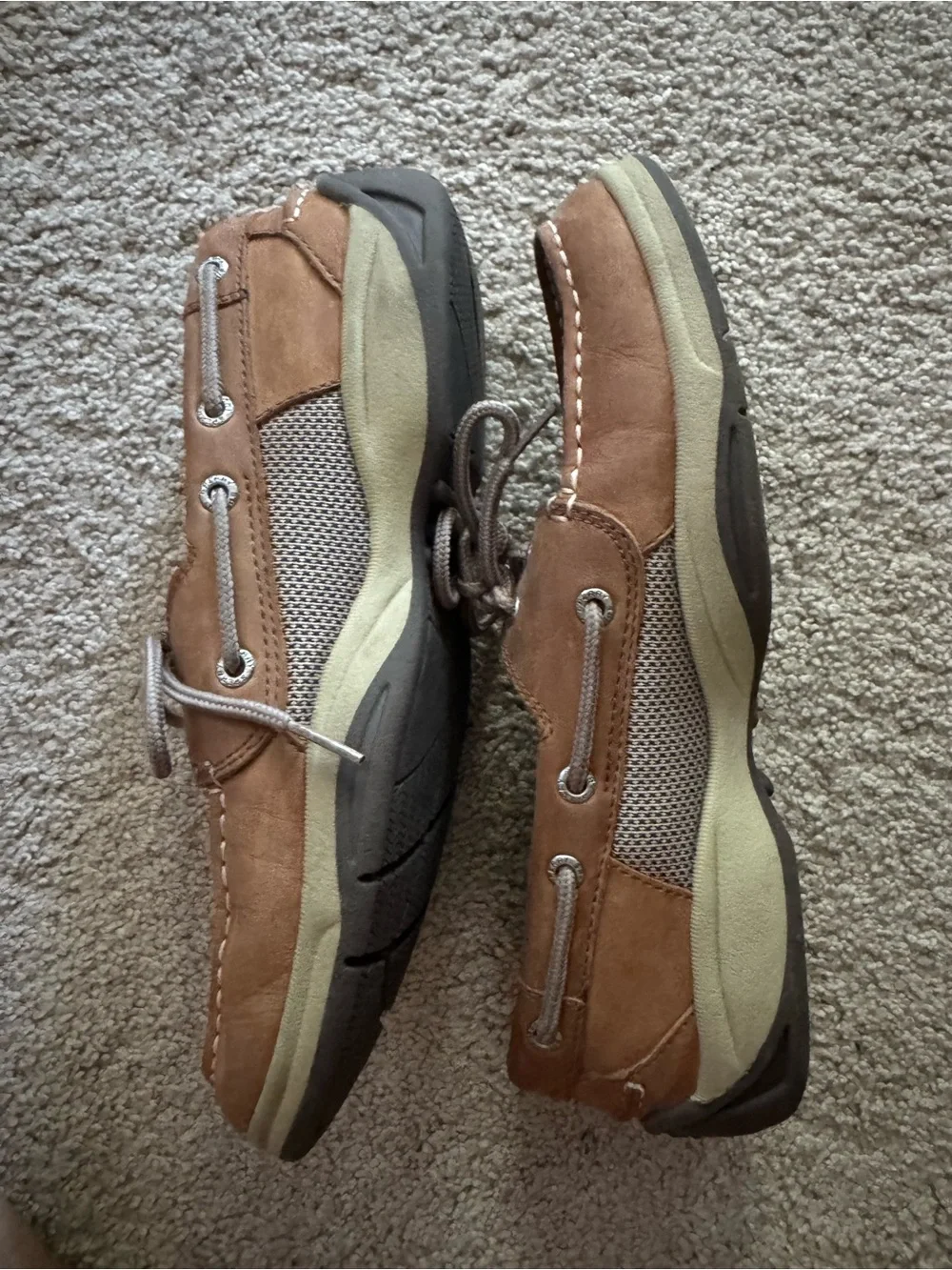 Sperry Men’s Tan Leather Moccasin-Style Boat Shoes